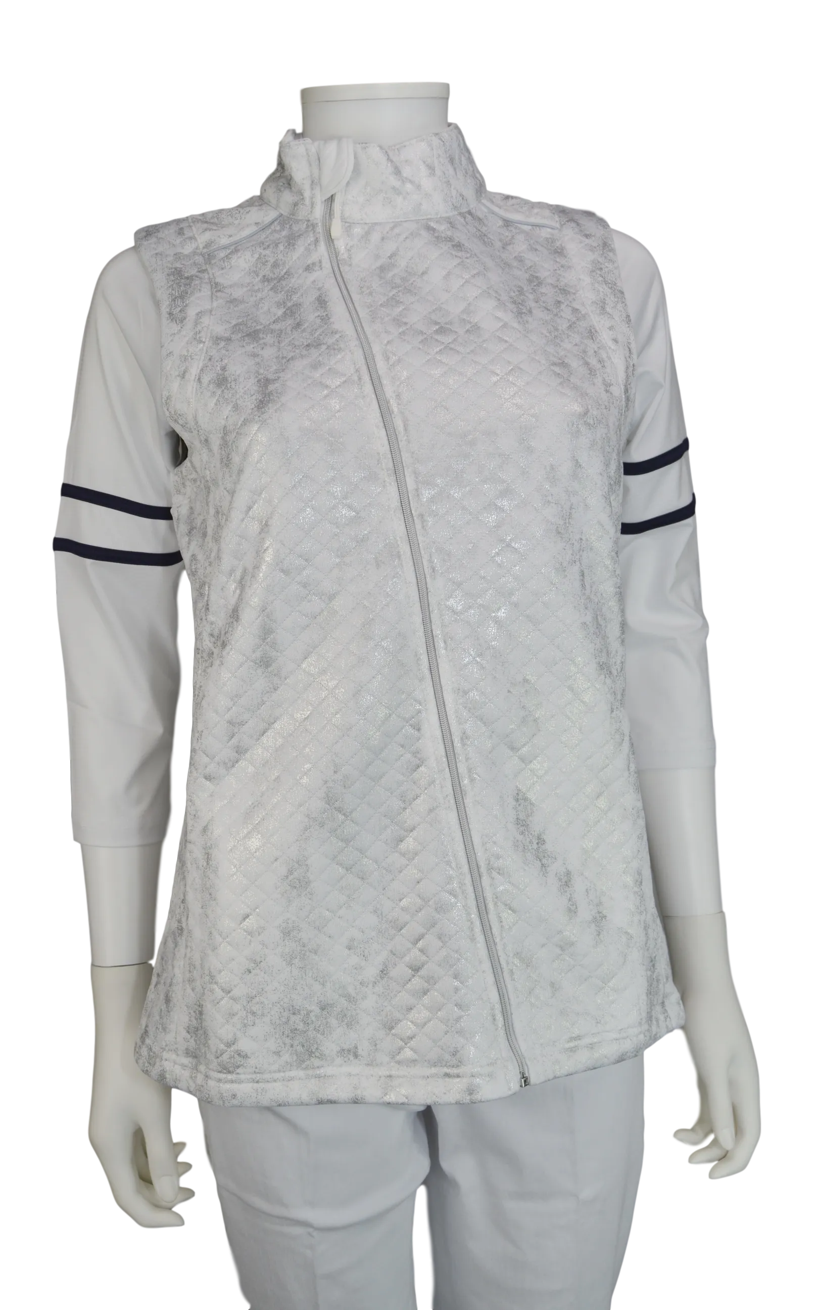 Bette & Court Asymmetrical Full Zip Quilted Vest | SPF 50