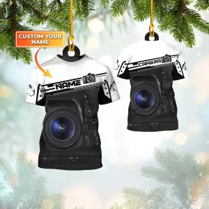 Camera Tshirt - Shaped Ornament