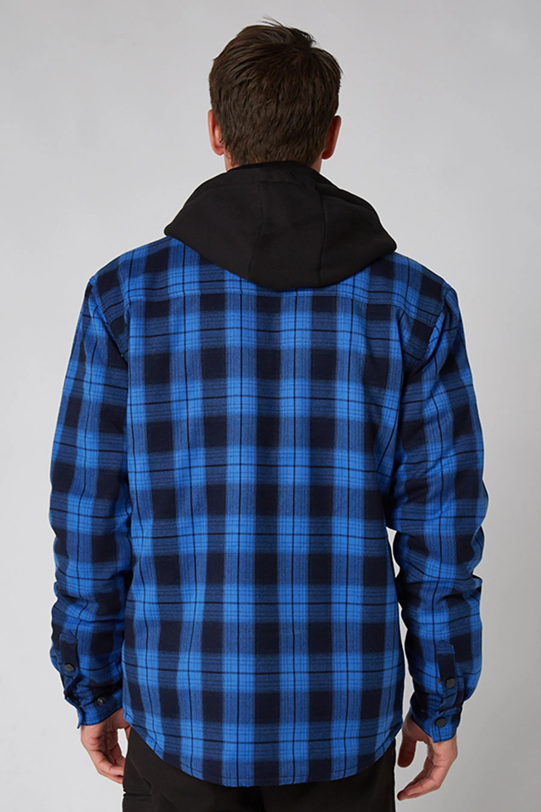 Jetpilot Quilted Mens Flannel Jacket - Blue