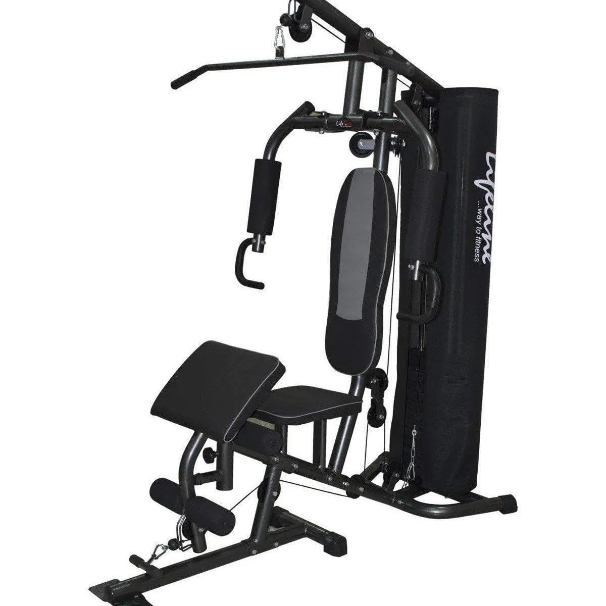 Lifeline Home Gym Set Deluxe 005 For Workout At Home Bundles With Chest Expander, Gym Bag and Exercise Curve Bench 5501A || Available on EMI