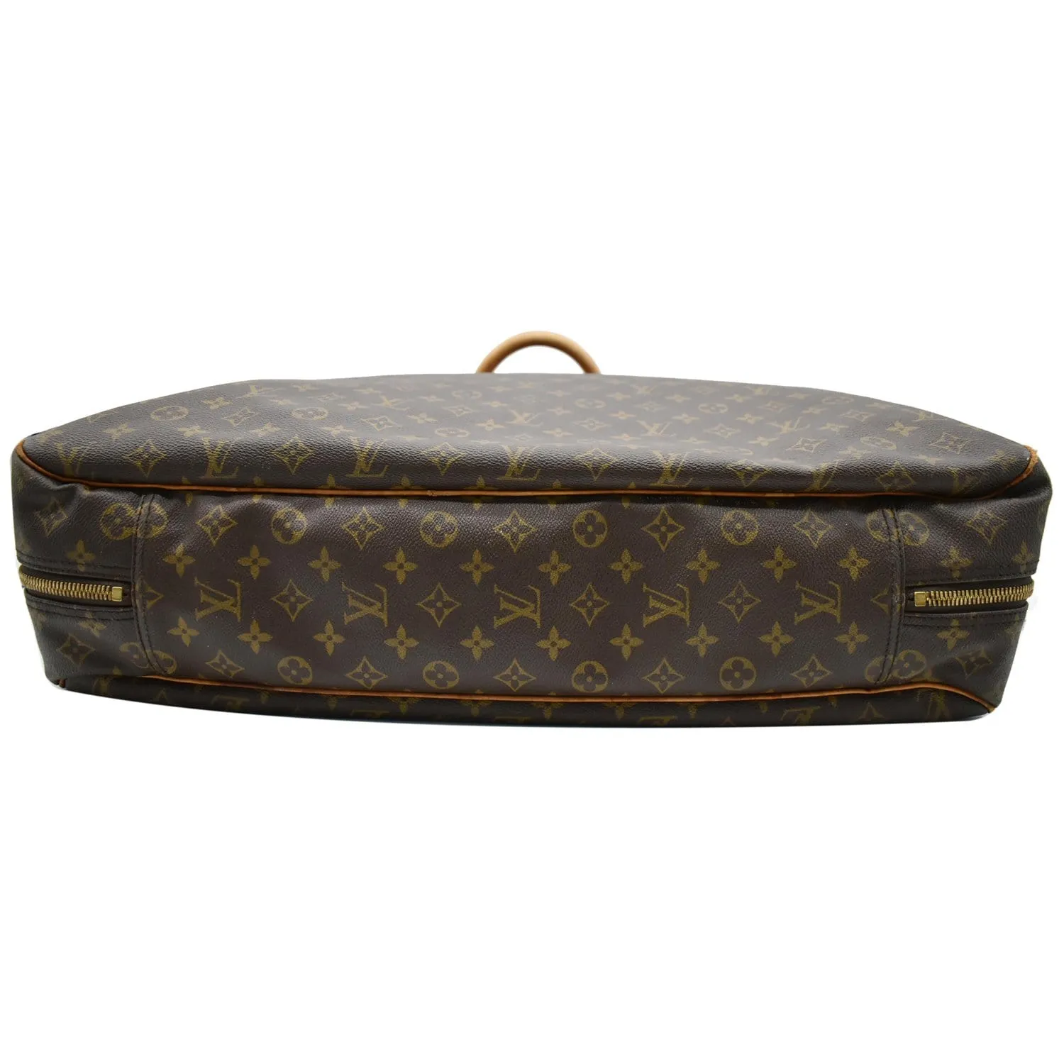 LOUIS VUITTON Alize 1 Poche Soft Monogram Canvas Suitcase Bag Brown