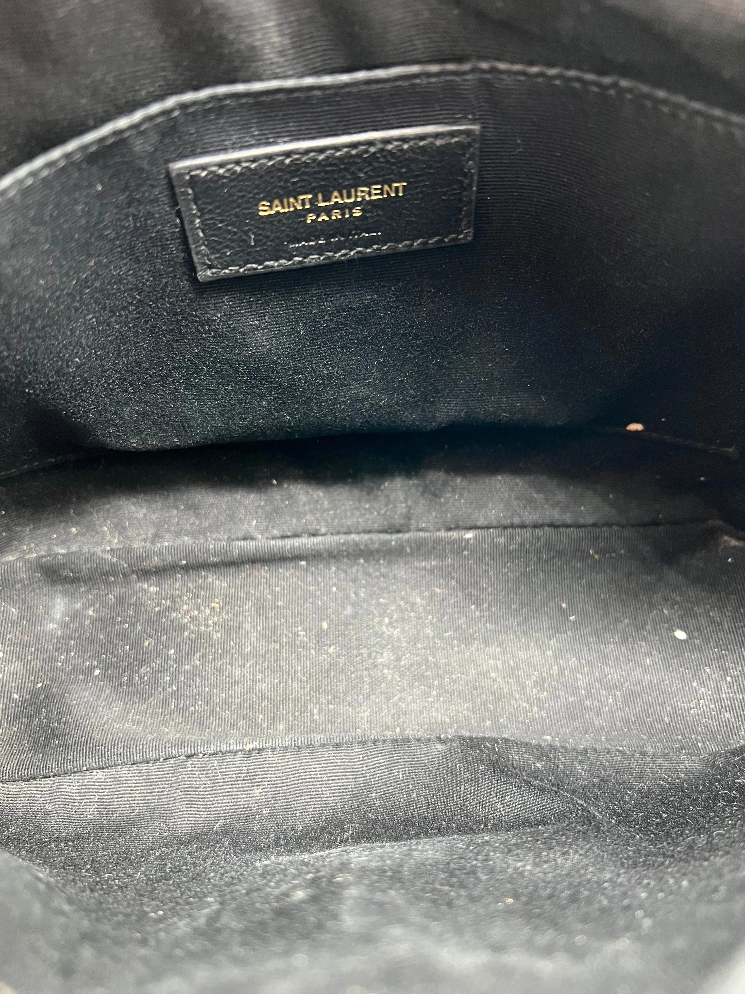 Saint Laurent YSL Burgundy Leather Loulou Camera Bag