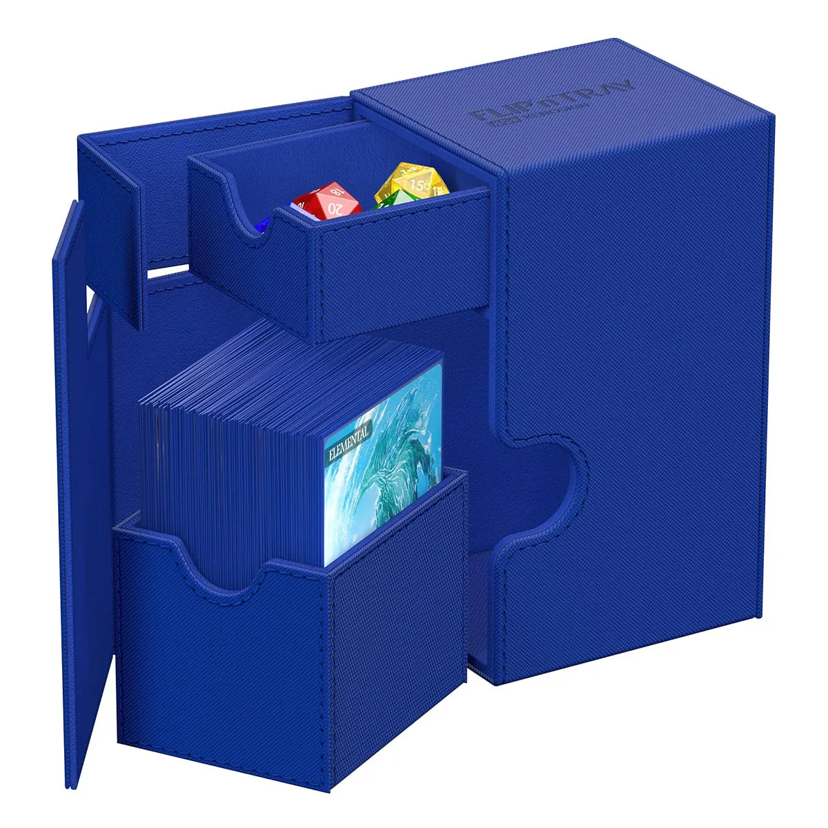 Ultimate Guard Flip n Tray Deck Case 80  Standard Size XenoSkin Monocolor Blue Deck Box
